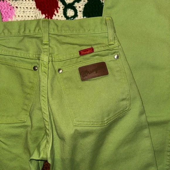 Vintage lime green Wranglers - Picture 2 of 3